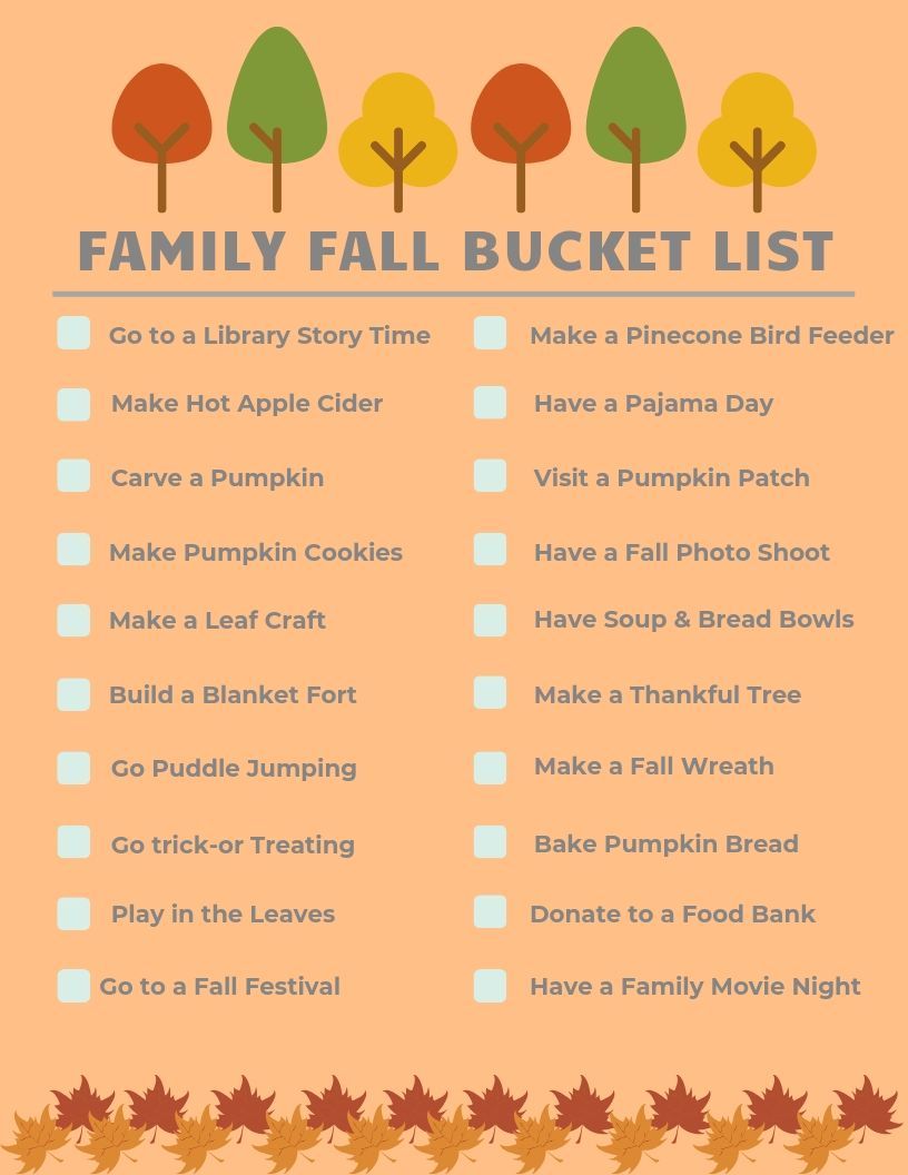 Fall Bucket List